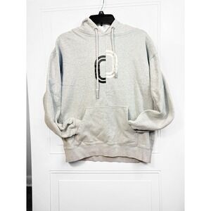 Overtime Split O Mens M Gray Pullover‎ Hoodie kangaroo pocket logo on hood